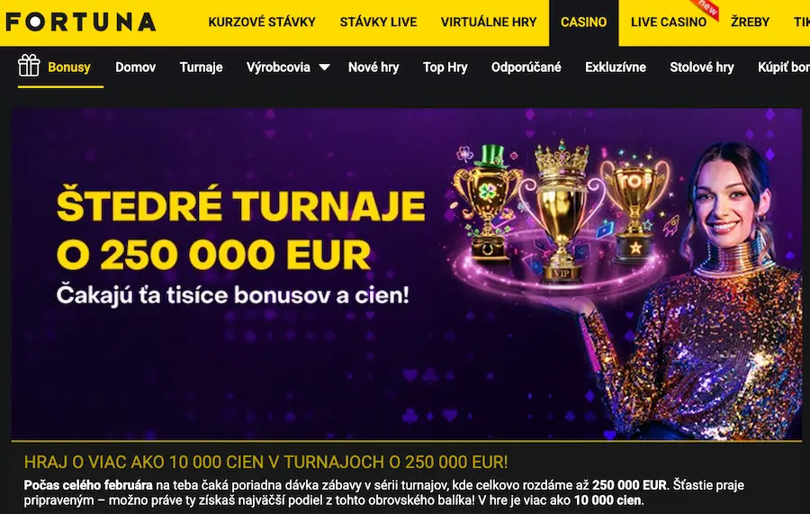 Fortuna Bonusy pre českých hráčov