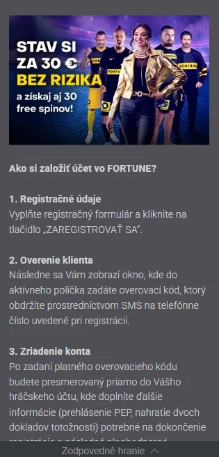 registracija ifortuna korak 4
