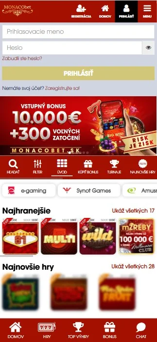 monacobet korak 2