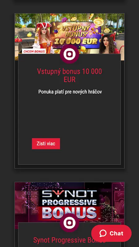 Vstupný bonus SynotTip