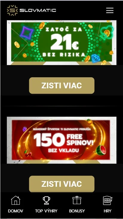 slovmatic bonuses