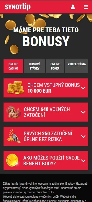 Synottip casino bonus