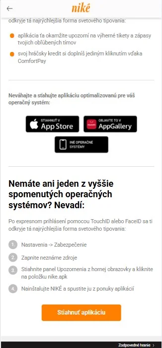 Inštalácia aplikácie