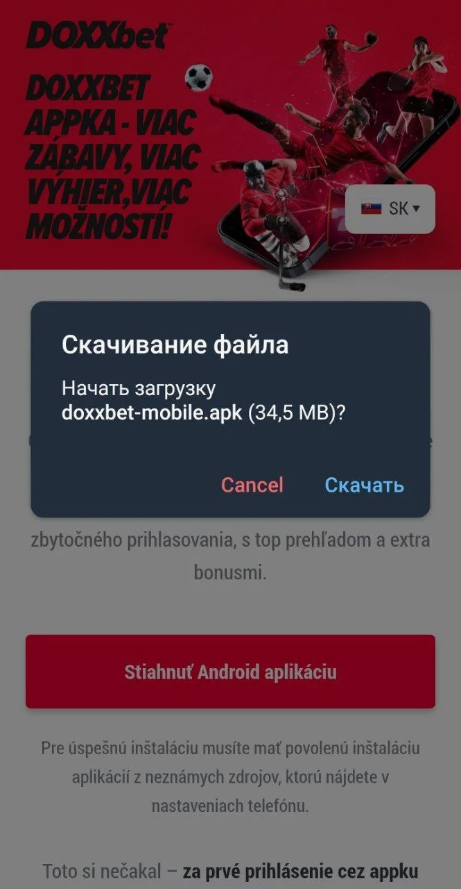 Potvrďte inštaláciu aplikácie