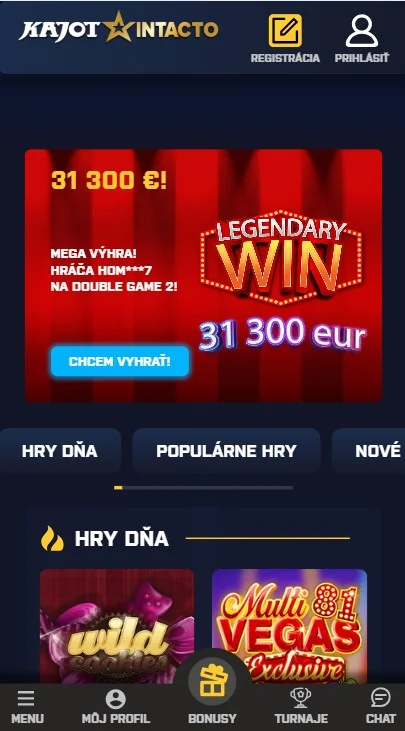 nové casino Kajot Intacto