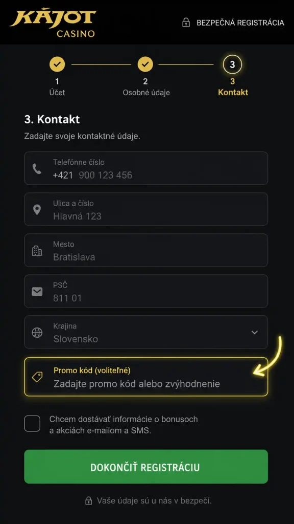 Kajot promo kód – ako použiť