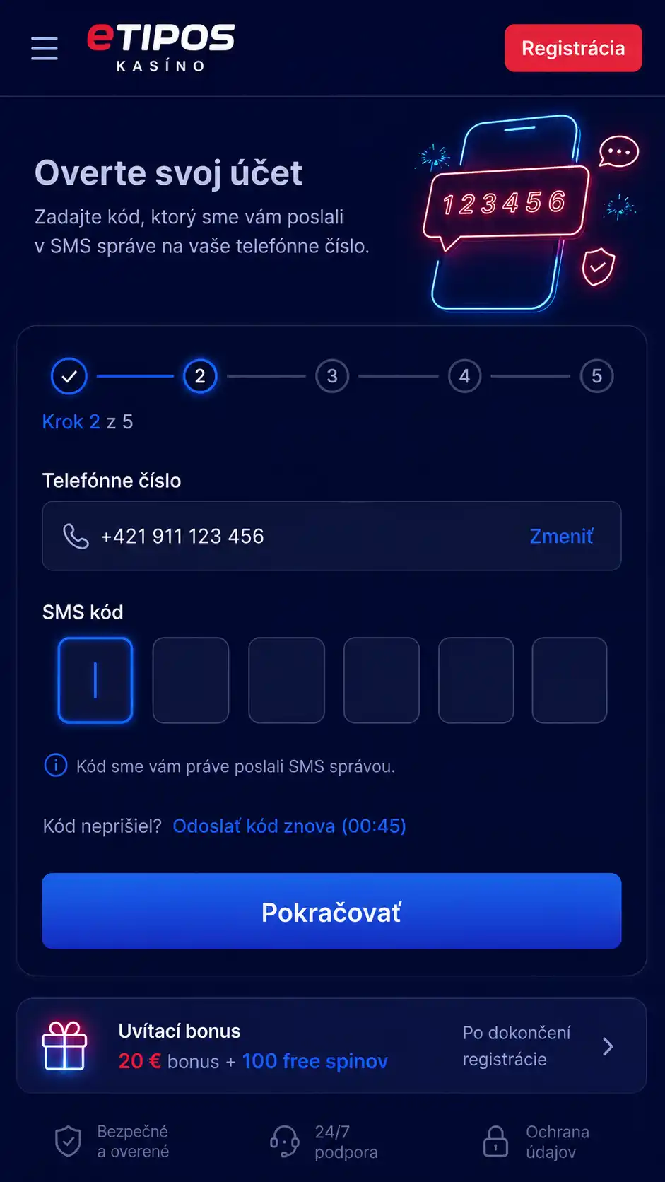 Overte účet