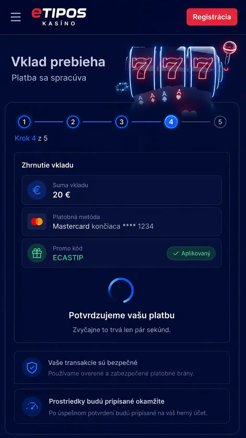 Skontrolujte podmienky