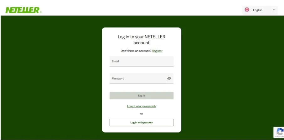 Prihláste sa do svojho Neteller účtu.