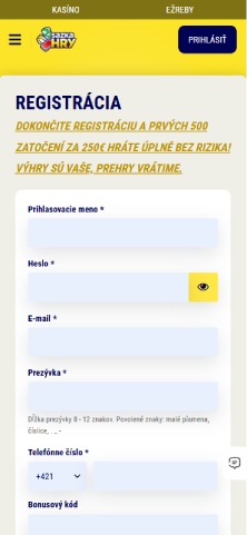 Vyplnenie osobných údajov