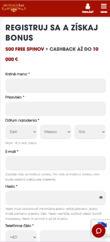 Vytvorte si konto