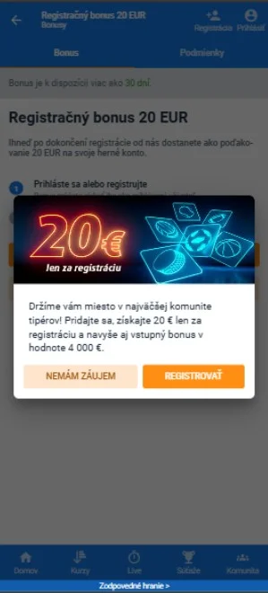 Tipsport bonus