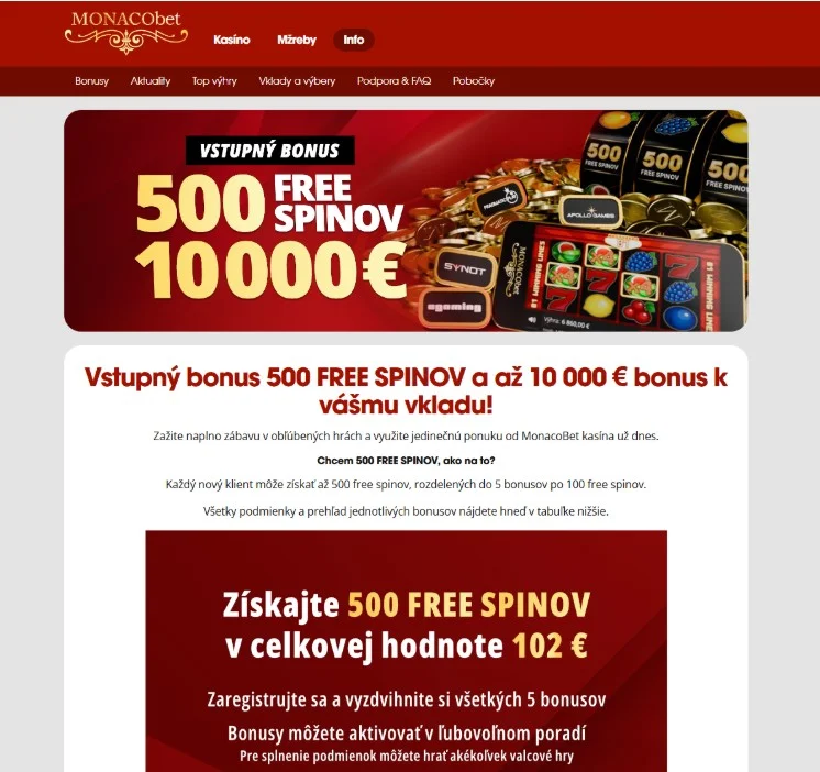 Promo kód Monacobet