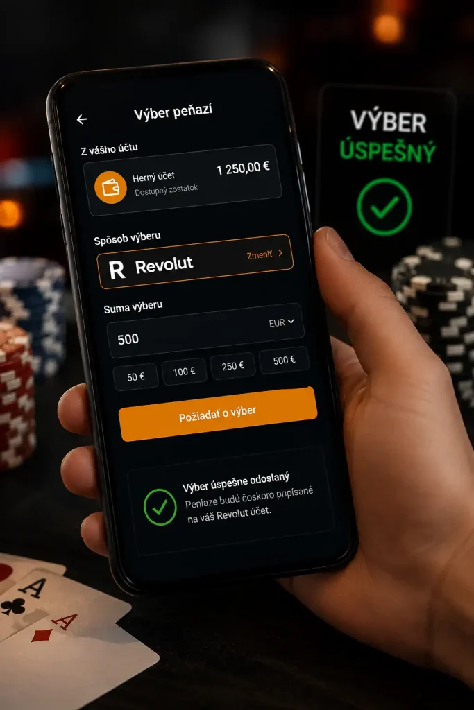 Ako vybrať výhry na Revolut