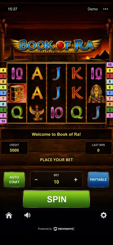 book if ra demo game