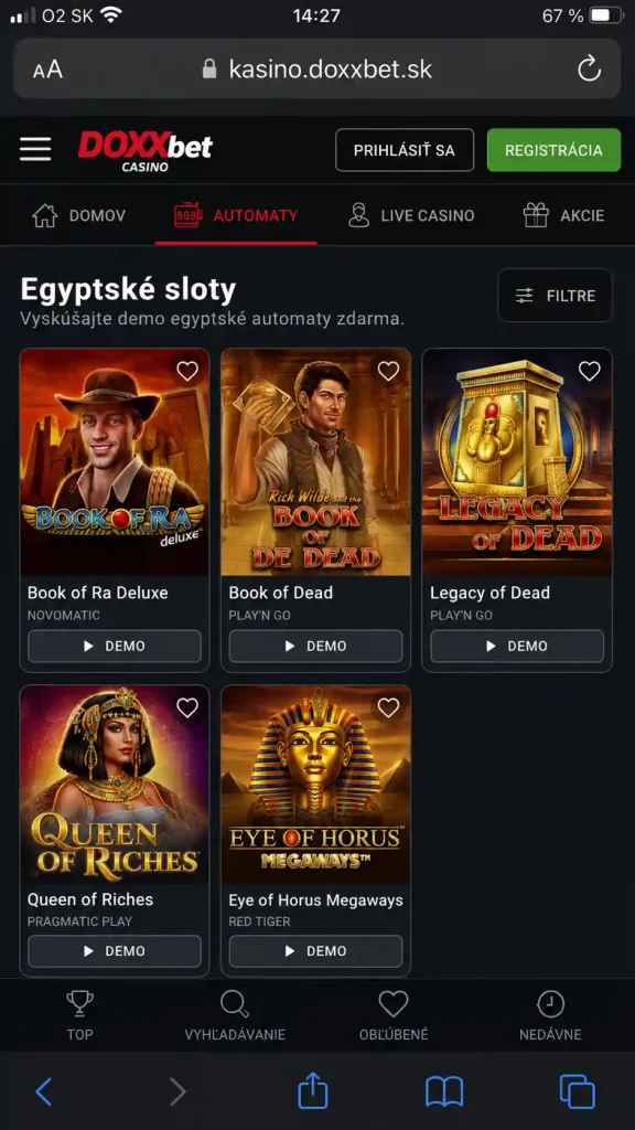 Egyptské sloty