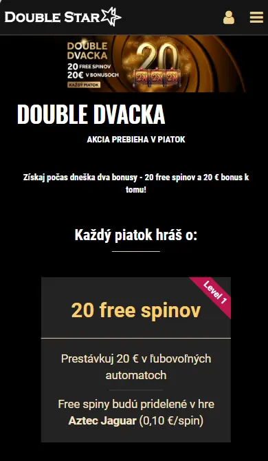 DoubleStar Casino – 20 voľných točení pre nových hráčov