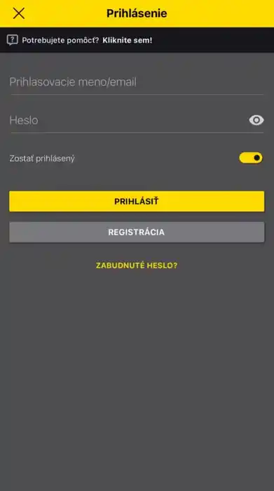 Zadajte používateľské meno alebo e-mail a svoje heslo.